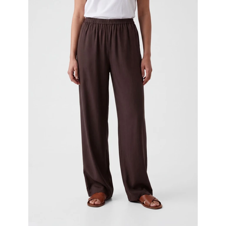 LOULOU DE SAISON Pants Woman color Brown (KADALADARKBROWN)