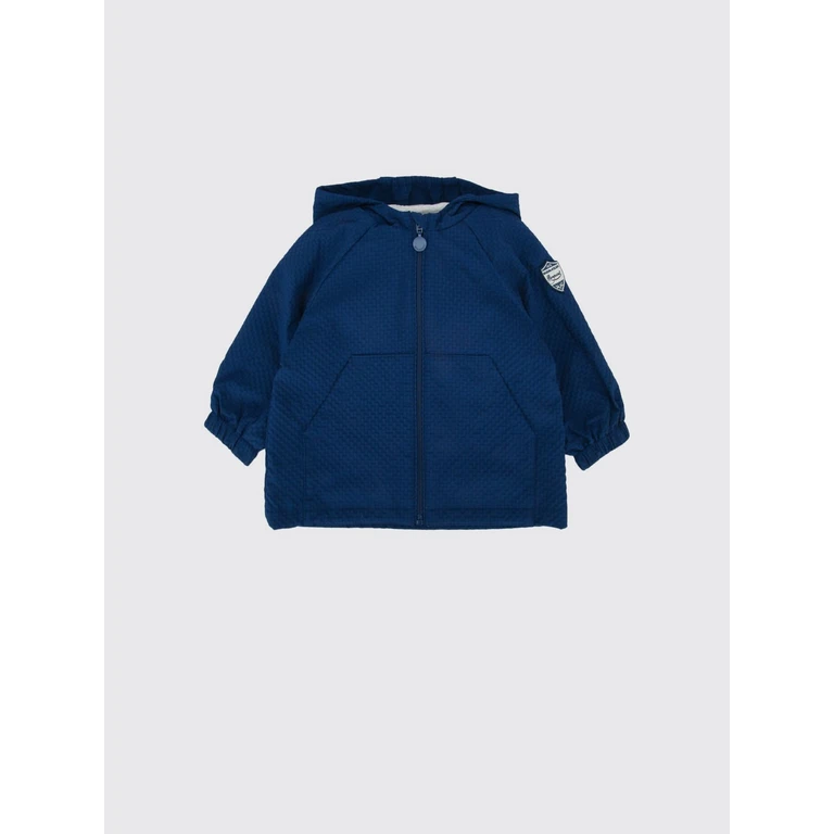 Boy's Zip-Up Hooded Sweatshirt in Recycled Polyester (S06YOUW00002073)