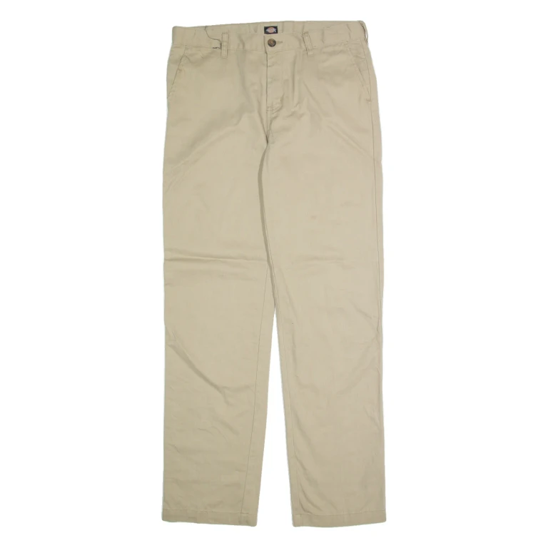 DICKIES Chino Womens Trousers Beige Regular Straight W32 L31