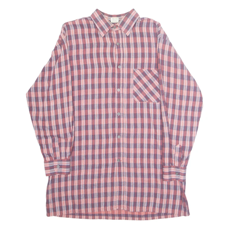N40 Mens Shirt Maroon Striped Long Sleeve XL