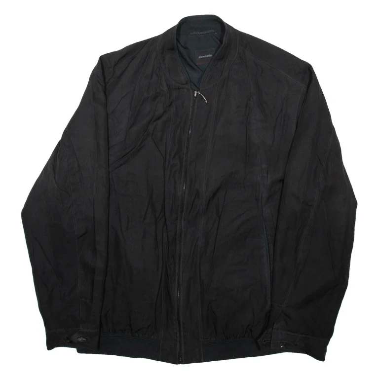 PIERRE CARDIN Mens Lined Jacket Black Silk M