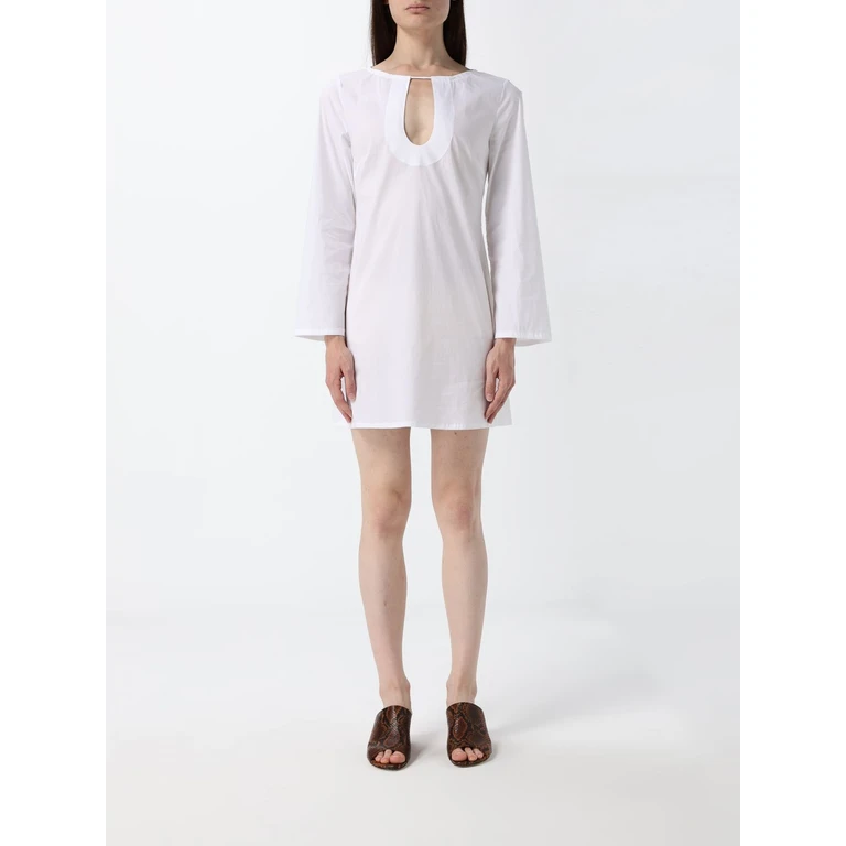 Long-Sleeved Crew Neck Sheath Mini Dress with a Slim Fit (L6SK43A01-0)