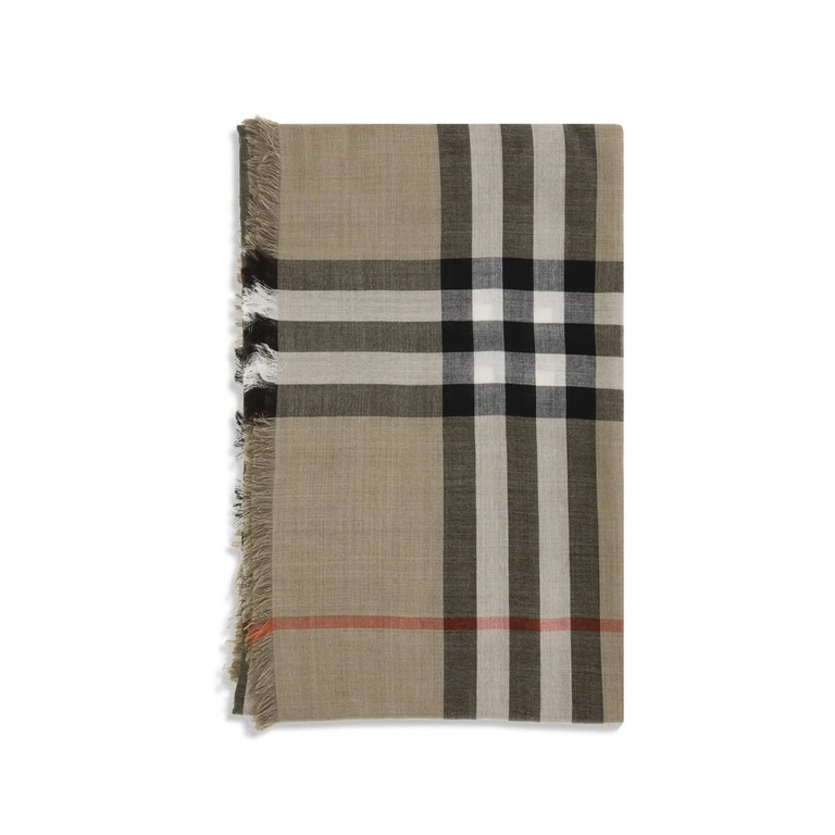 Beige Wool Scarf - Men