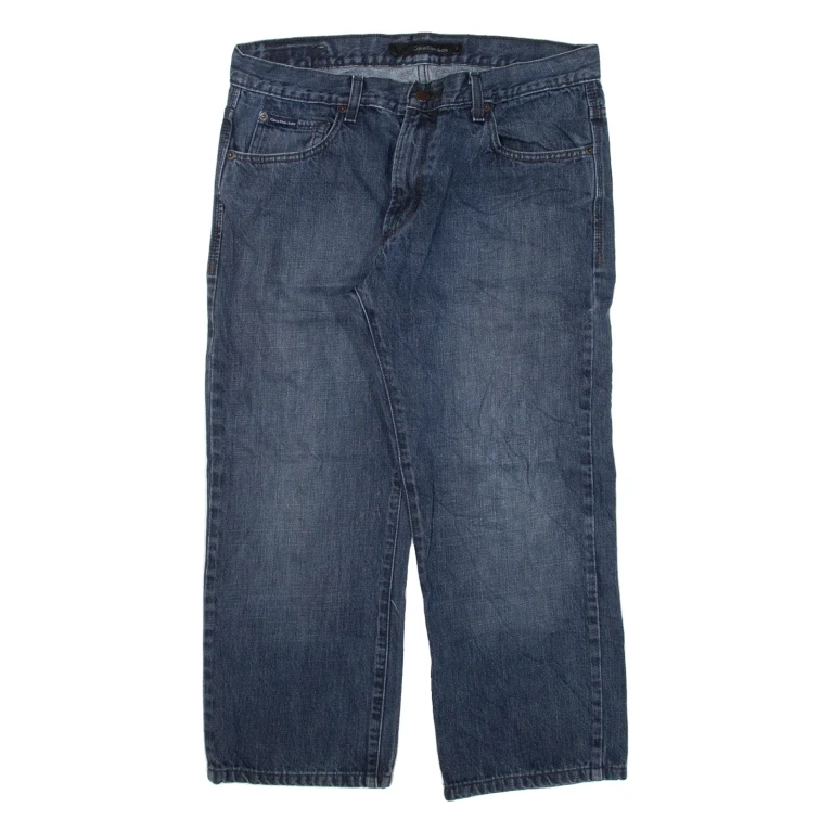 CALVIN KLEIN JEANS Mens Jeans Blue Relaxed Straight W34 L24