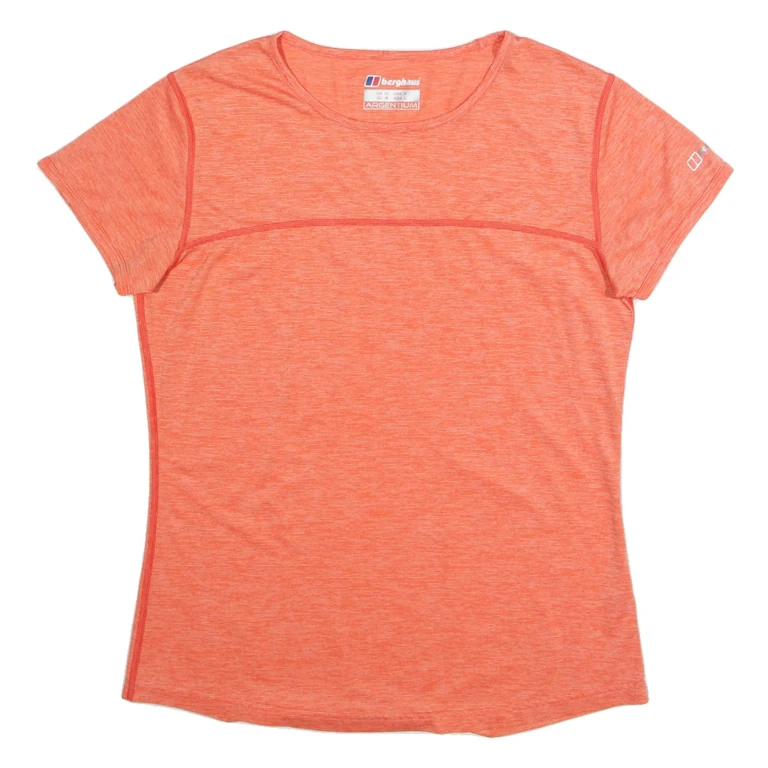 BERGHAUS Womens T-Shirt Pink Roll Neck M