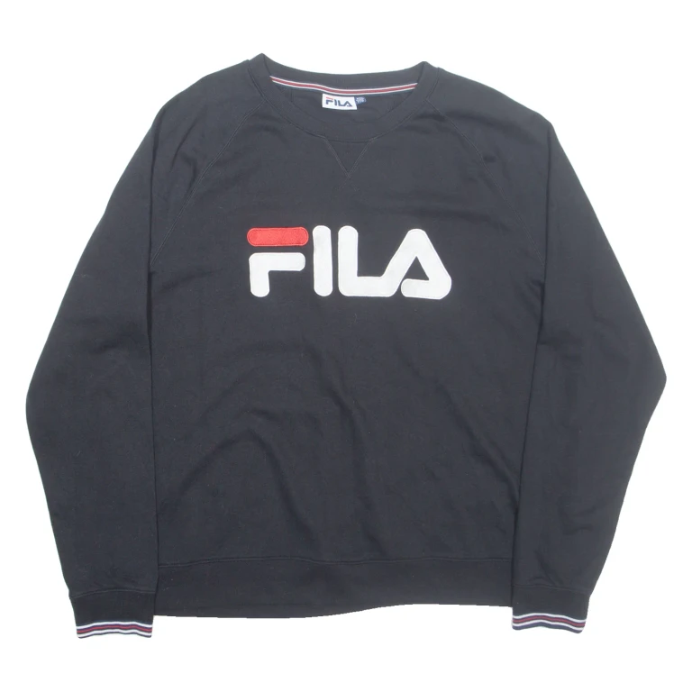 FILA Mens Sweatshirt Black 2XL