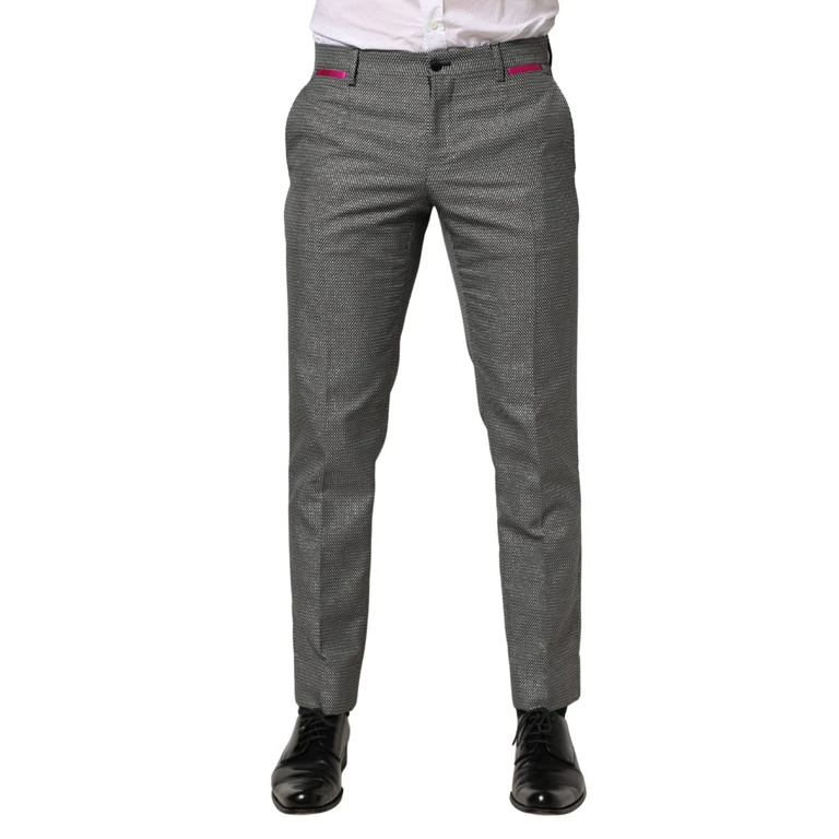 Dolce & Gabbana Gray Viscose Skinny Men Dress Trouser Pants - Men