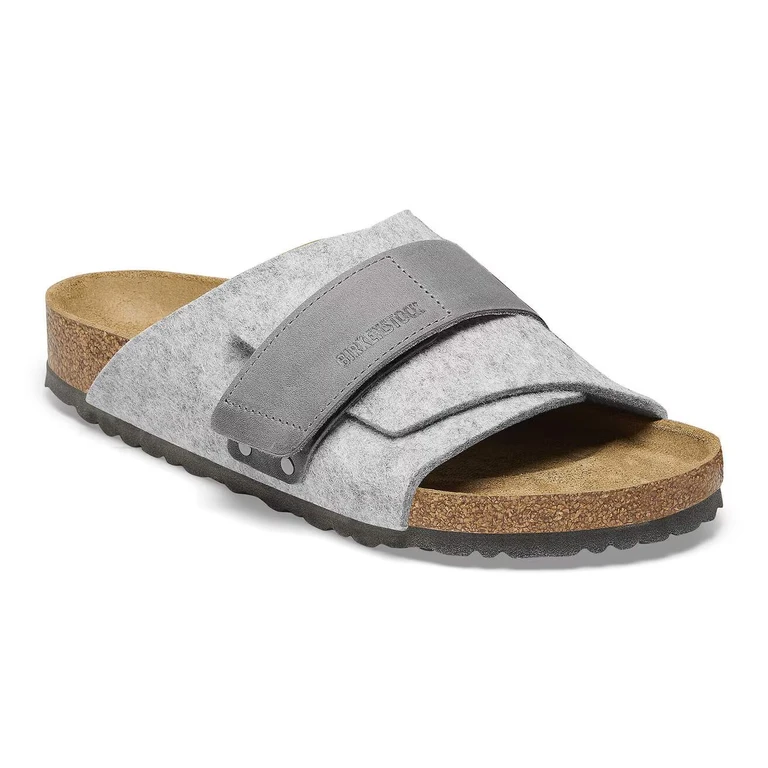 Unisex Kyoto Leather Textile Light Gray