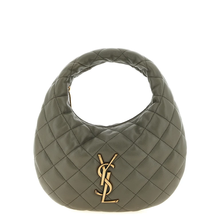 Saint Laurent Gray Lamb Leather Handbag Bag - Women