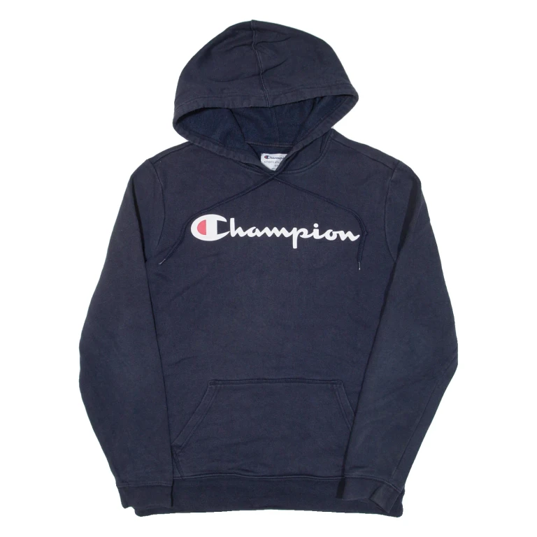 CHAMPION Mens Blue Hoodie S