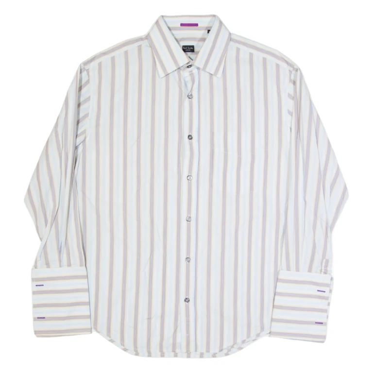 PAUL SMITH Mens Shirt Blue Striped Long Sleeve M