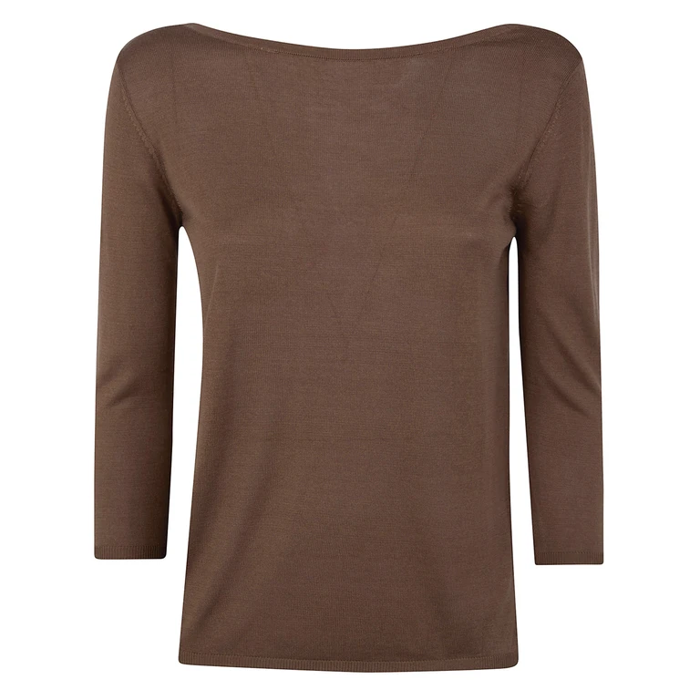 ROSSO PURO Long Sleeve Top With A U-Back