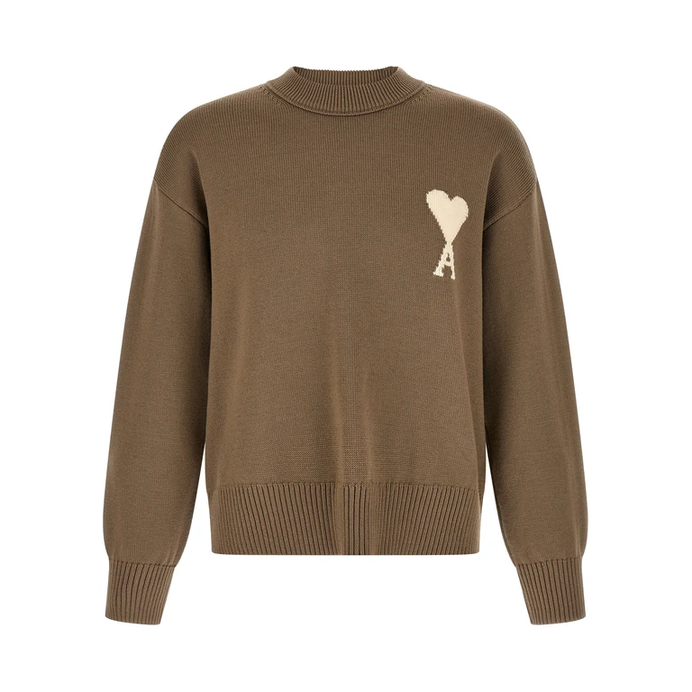 AMI Paris Beige Wool Cardigan Clothing - Men
