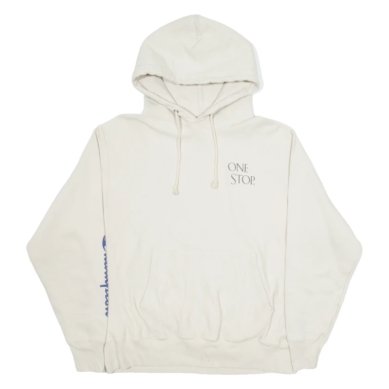 CHAMPION One Stop Mens Beige Hoodie L