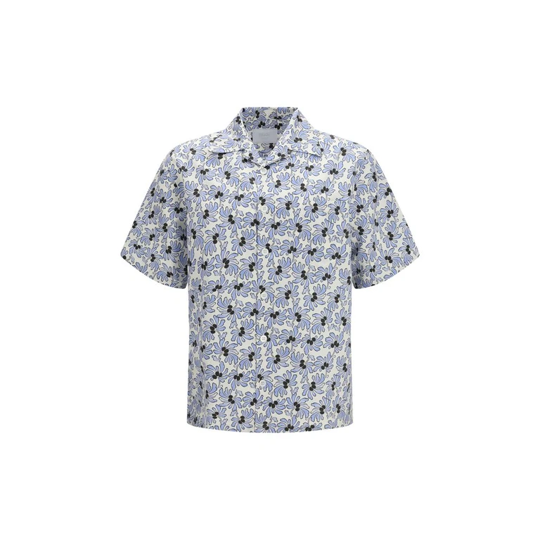 Prada Printed Cotton Blend Bowling Shirt