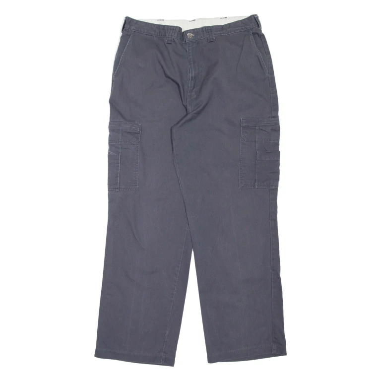 DICKIES Cargo Workwear Mens Trousers Grey Relaxed Tapered W36 L32
