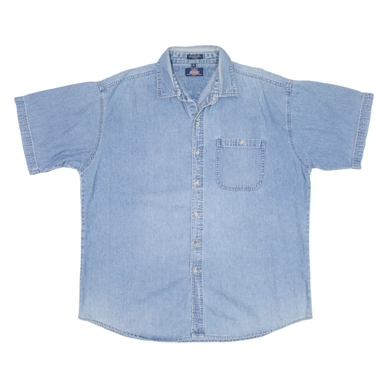 DICKIES Mens Denim Shirt Blue XL