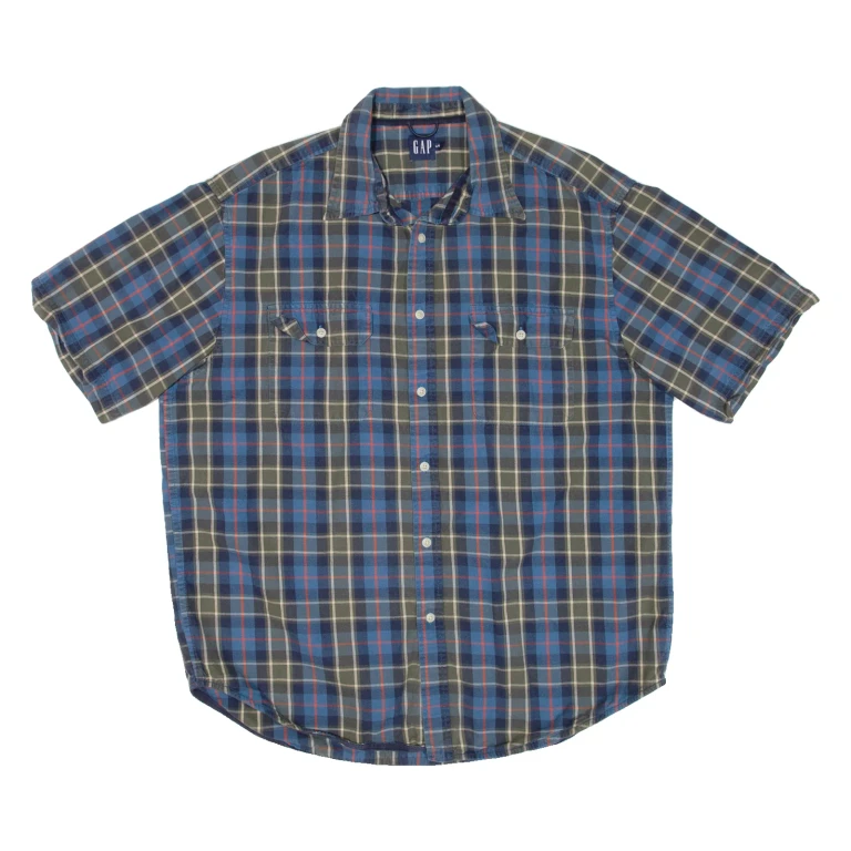 GAP Mens Shirt Blue Check L
