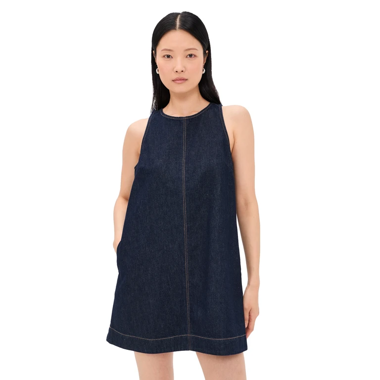 Madewell Denim Mini Shift Dress Rinse Wash XXS