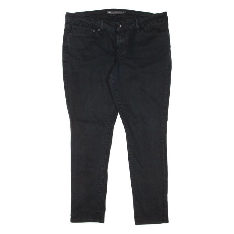 LEVI'S Modern Rise Womens Jeans Black Slim Skinny W33 L29