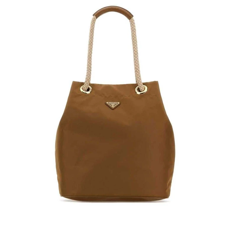 Brown Re-Nylon Large Prada Mariner Bucket Bag Brandy Borse A Secchiello