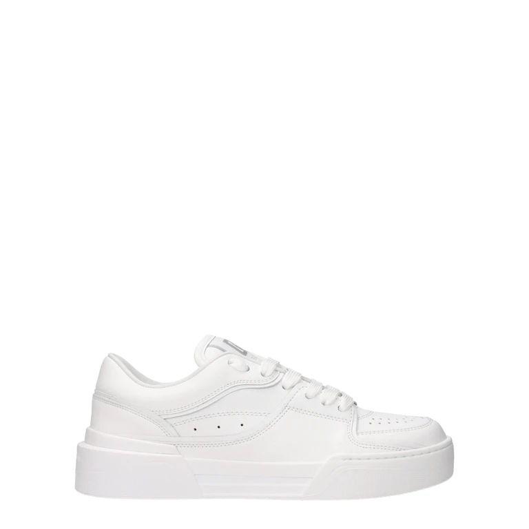 White Leather Low Top Sneakers - Women
