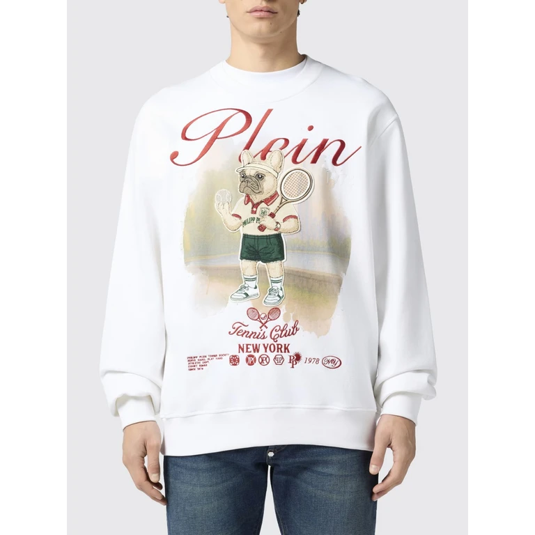 Relaxed Fit Crewneck Sweatshirt with Embroidered Logo (PAFCMJO1454PTE180N01OF)