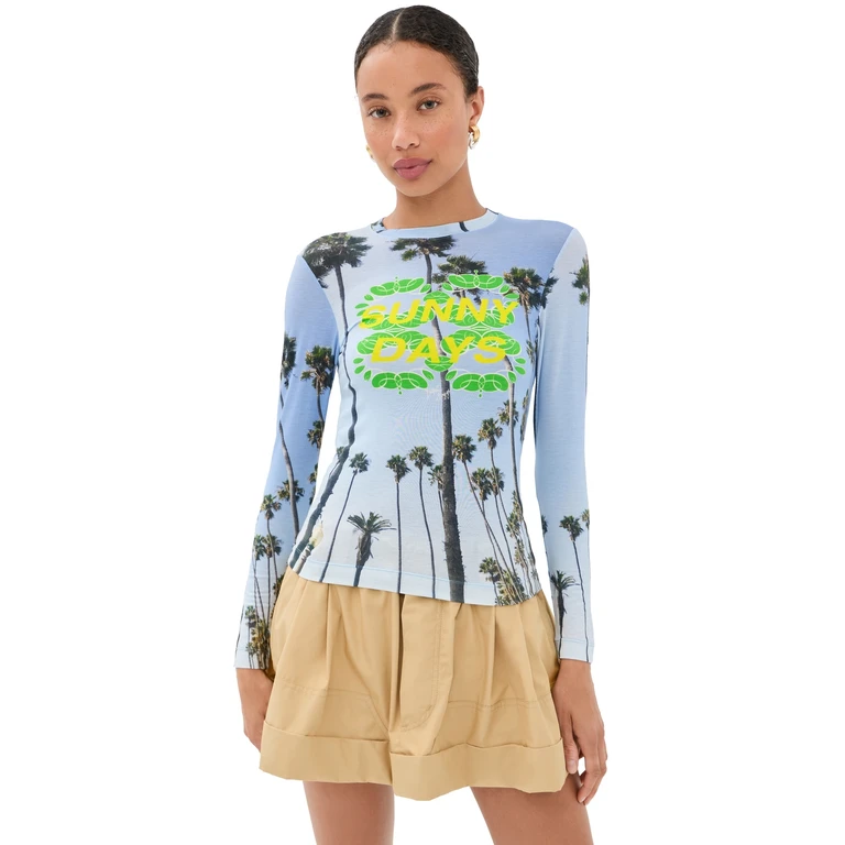 Meryll Rogge Fitted T-Shirt Blue Multi L