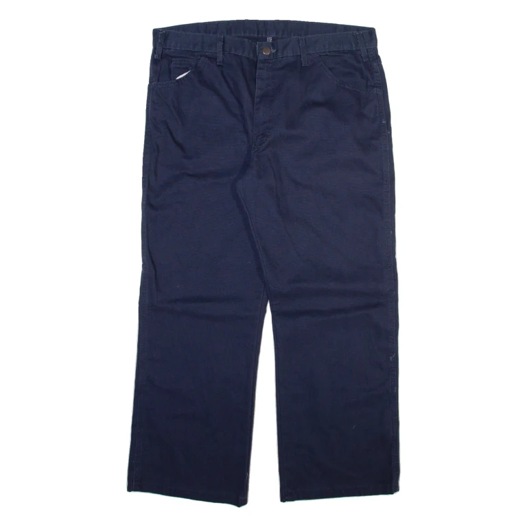 DICKIES Mens Trousers Blue Regular Straight W36 L28