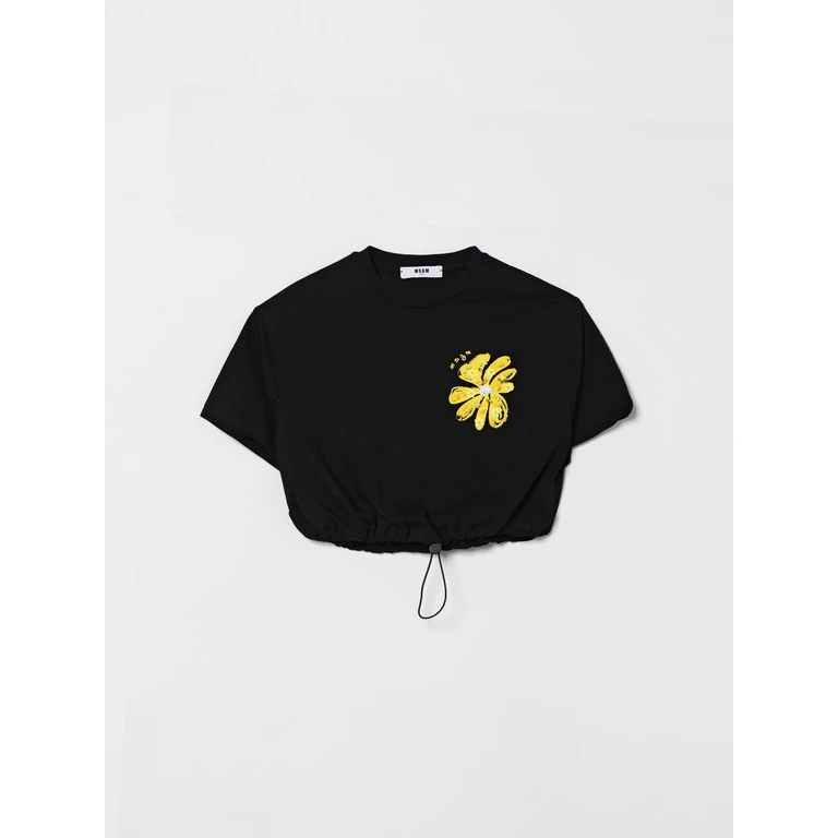 MSGM KIDS T-Shirt Kids color Black (S6MSJGTH106110)
