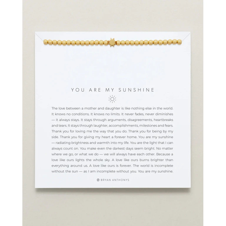 You Are My Sunshine Beaded Icon Bracelet