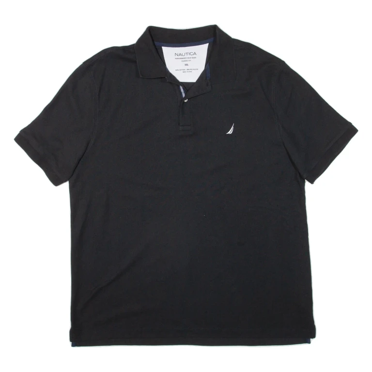 NAUTICA Mens Polo Shirt Black 2XL