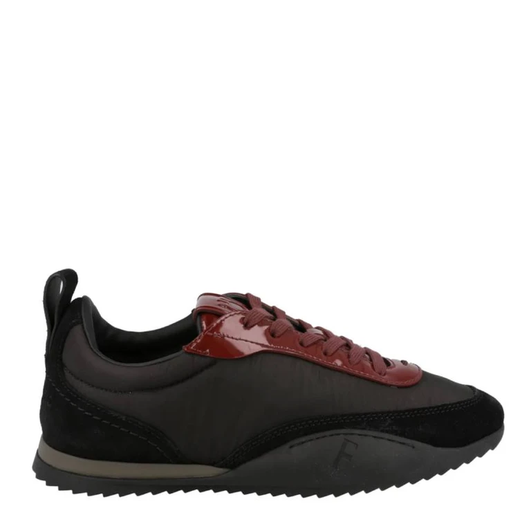 Ferragamo Detroit Patent Leather Trim Sneakers
