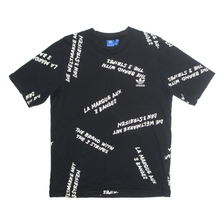 ADIDAS Mens T-Shirt Black S