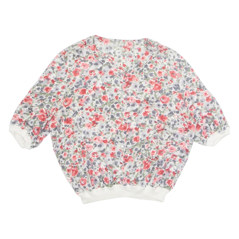 Womens Printed Blouse Grey Floral M