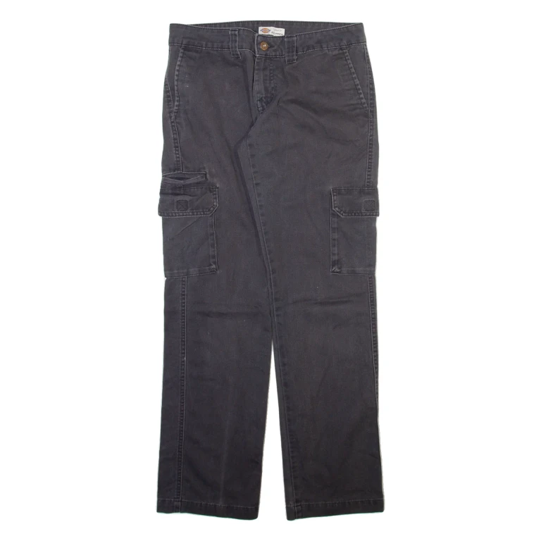 DICKIES Cargo Womens Trousers Grey Regular Straight W30 L30