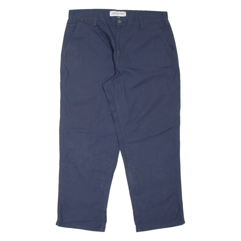 CARHARTT Dungaree Fit Workwear Mens Trousers Blue Relaxed Tapered W38 L30