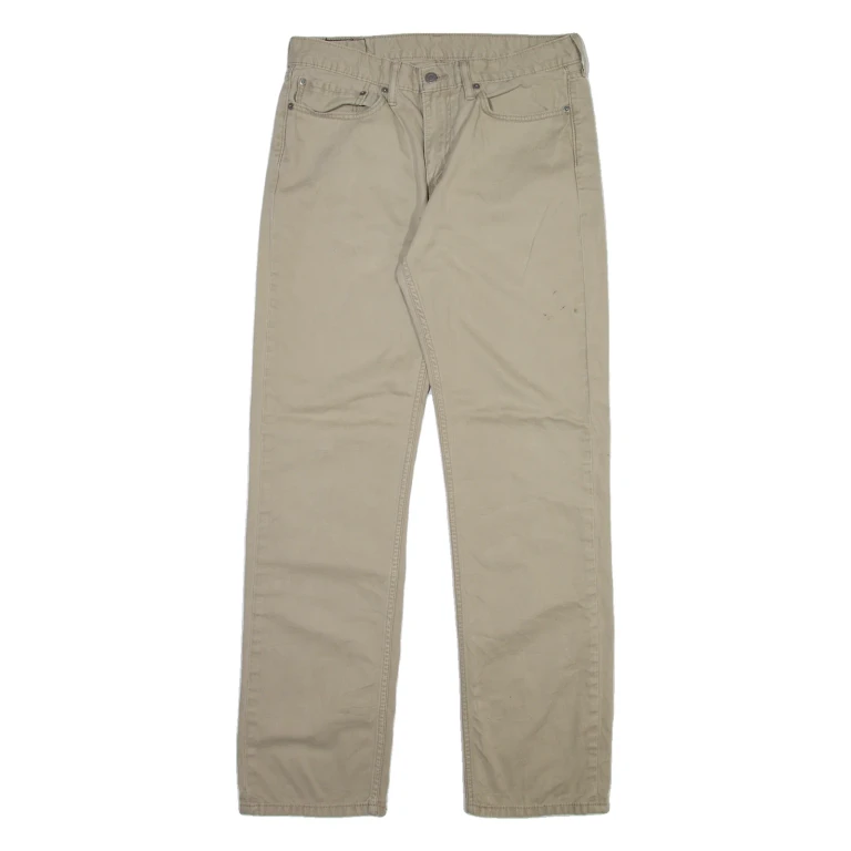LEVI'S 514 Mens Trousers Beige Slim Straight W34 L34