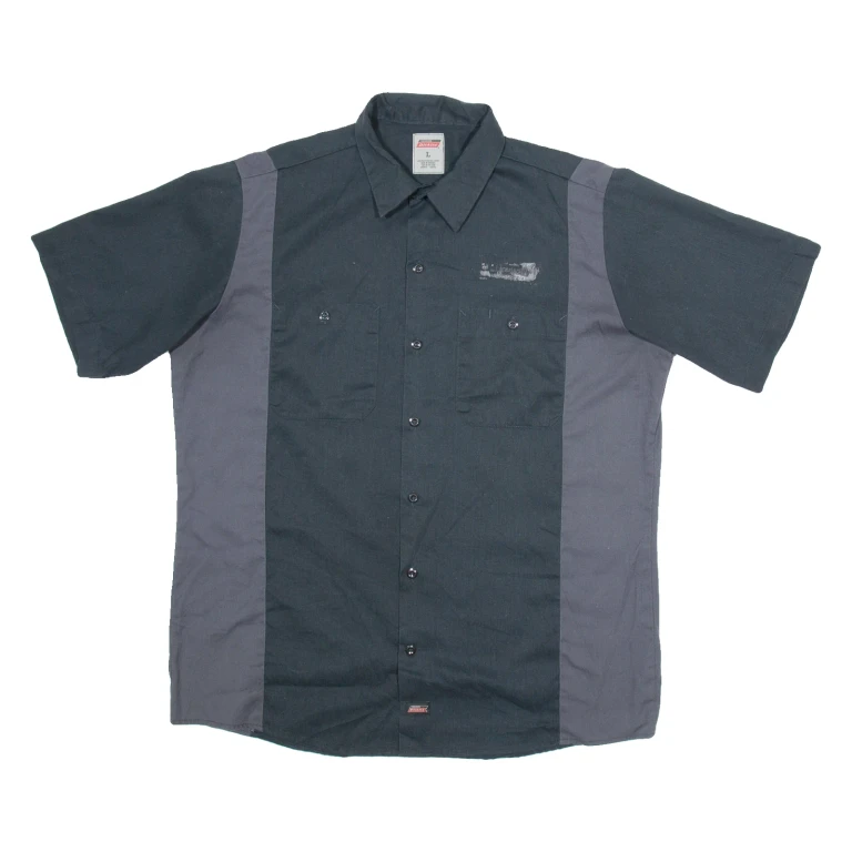 DICKIES Workwear Mens Plain Shirt Black L