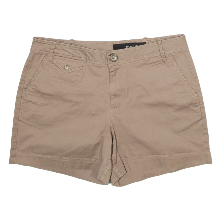 DKNY Womens Casual Shorts Brown UK 6 W32