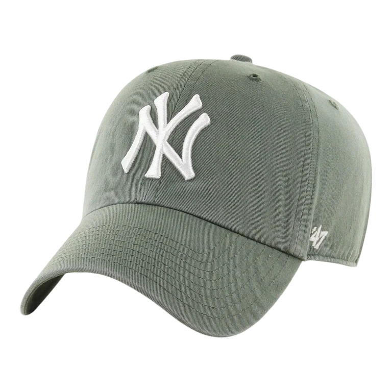 Clean Up New York Yankees Strapback Hat - Moss Green Adjustable Cap
