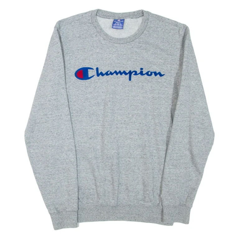 CHAMPION Mens Sweatshirt Grey Crew Neck S