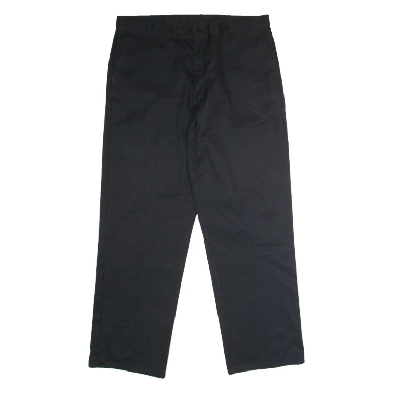 DICKIES Workwear Mens Trousers Black Regular Straight W38 L32