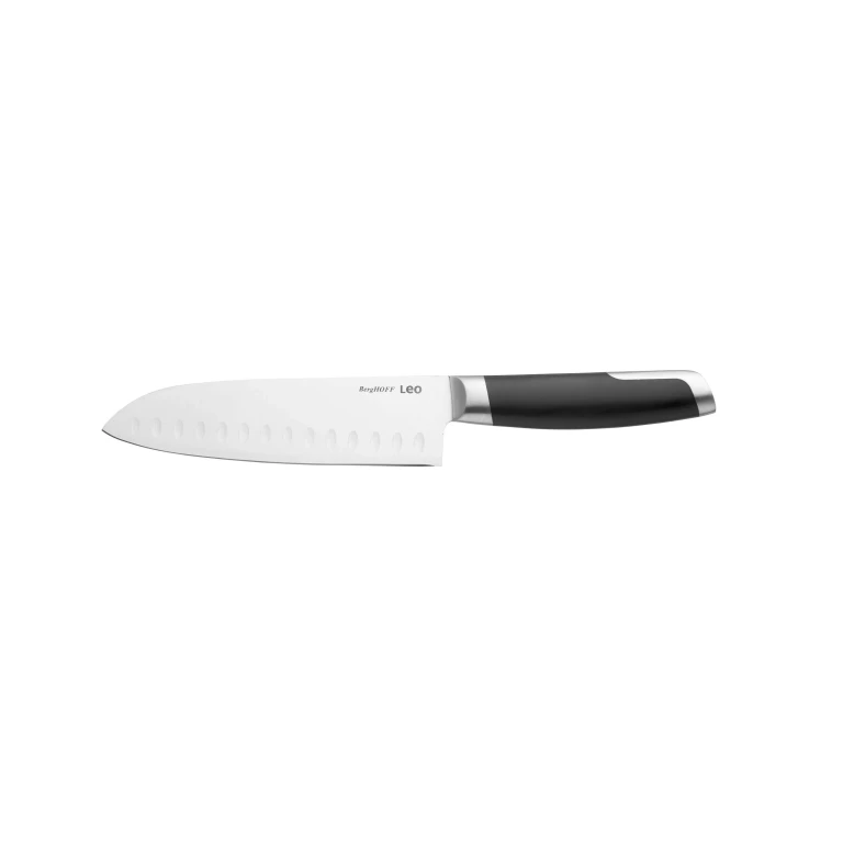 Leo Graphite Stainless Steel Santoku Knife 7"