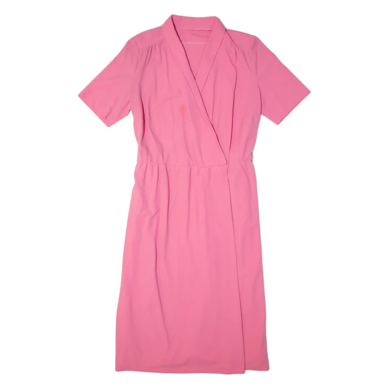 ARA Womens A-Line Dress Pink Short Sleeve Midi M