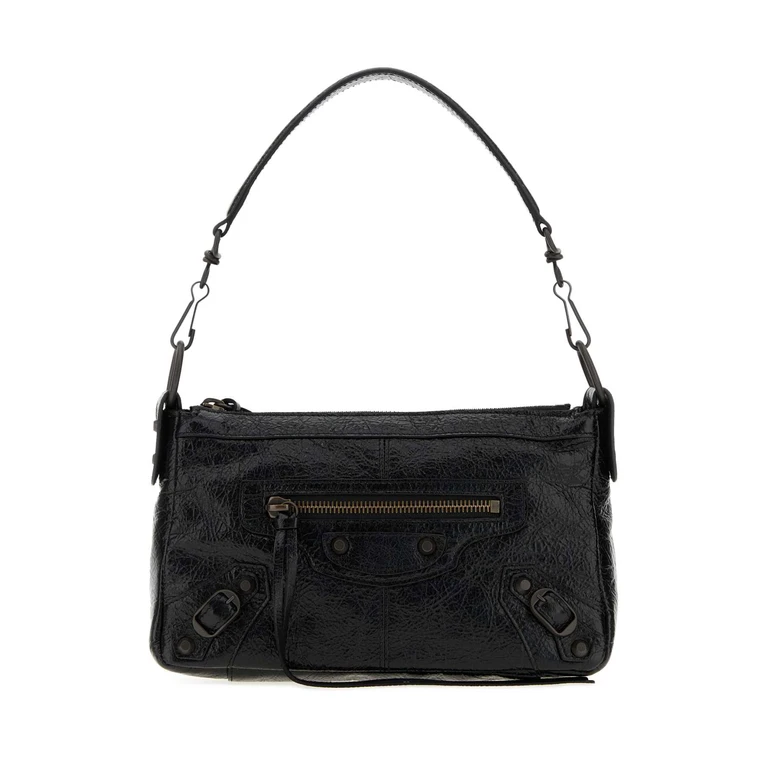 Black Leather Mini Le City Moto Shoulder Bag Borse A Mano - Women