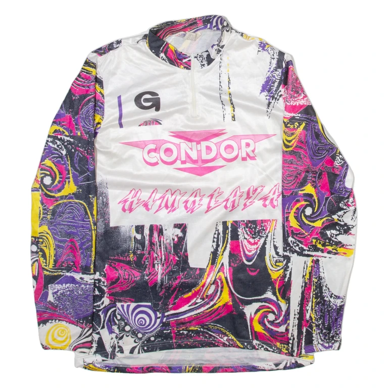 GONSO Mens Jersey White Long Sleeve 1/4 Zip L