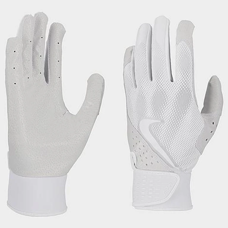 Alpha Baseball Batting Gloves in White Size: XL