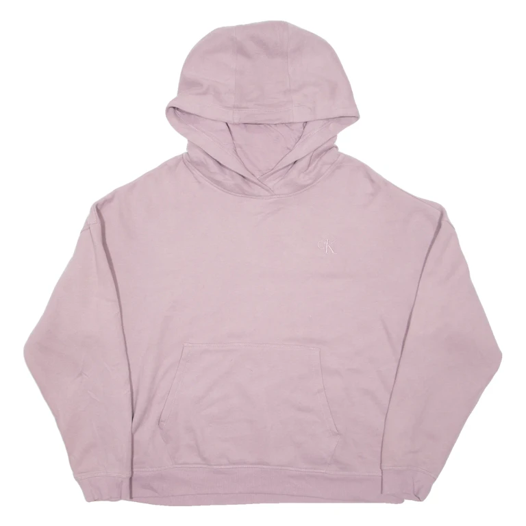 CALVIN KLEIN Womens Purple Hoodie M