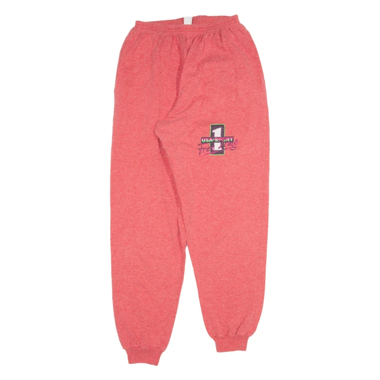 USA Sport Womens Joggers Pink Tapered S W28 L30